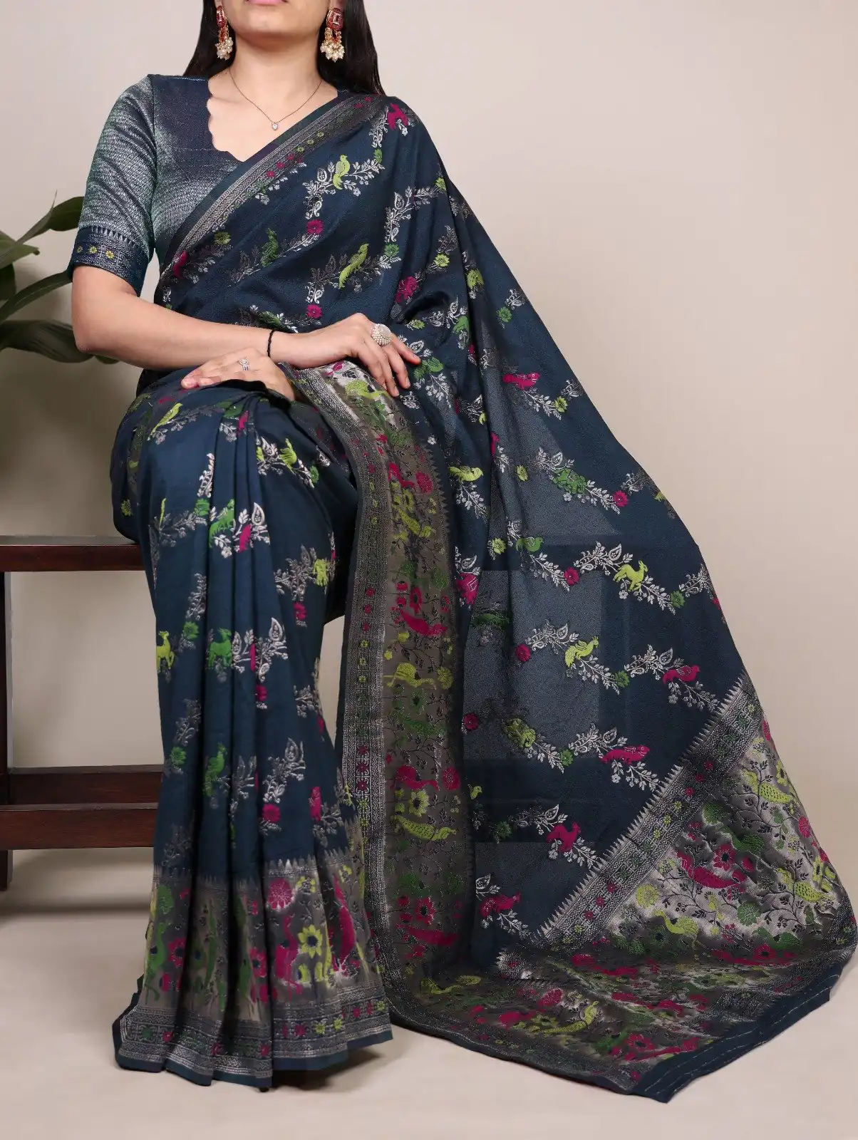YNF 7907 Navy Blue Nylon Weaving Work Saree Perfect for Wedding, Party, Baby Shower, Holi, Ethnic Day – . Available at ₹2149 only. Delivery 4-6 Working Da | Sarees, Bollywood Sarees, Creative Sarees, Designer Sarees, Embroidered Sarees, Ethnic Saree, Modern Digital sarees, Party Wear Sarees