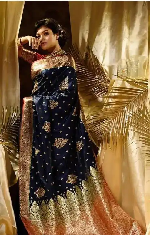 KPR 227 Navy Blue in Color Soft Lichi Silk. Lace Border & Lace Work Saree Grab it for ₹1399. Delivery 4-6 Working Days. Shop now. | Designer Sarees, Sarees, Bollywood Sarees, Creative Sarees, Embroidered Sarees, Ethnic Saree, Modern Digital sarees, Party Wear Sarees