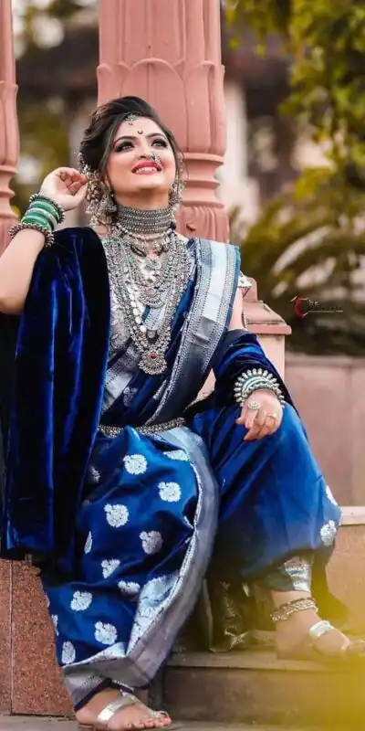 KPR 095 Navy Blue Soft Lichi Silk Saree with Lace Border & Lace Work. Affordable Price ₹1399. Delivery 4-6 Working Days. Shop now. | Sarees, Bollywood Sarees, Creative Sarees, Designer Sarees, Embroidered Sarees, Ethnic Saree, Modern Digital sarees, Party Wear Sarees