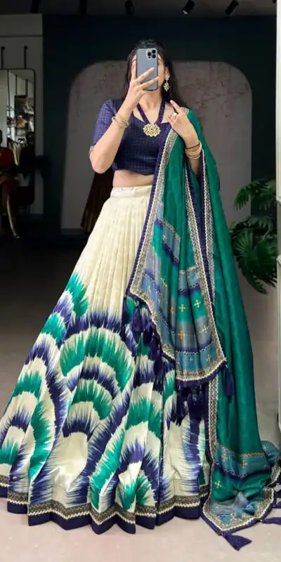 LNB 1247 Navy Blue Color Taser Silk Printed Lehenga Choli Wedding, Party, Festive, Events Etc. Delivery 4-6 Working Days Rs 2849 | Lehenga, Bollywood Lehenga, Creative Lehenga, Designer Lehenga, Embroidered Lehenga, Party Wear Lehenga