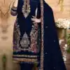 FC 1198 Navy Blue Velvet Salwar Suit with Embroidery Work & Lace Work. Festive Deal ₹2549. Delivery 4-6 Working Days. Shop now. | Jump Suits, Tops & Bottoms, Track Suits, Salwar suit, Casual Suits, Creative suits, Designer Suits, Palazzo Suits, Party Wear Suits, Patiala Suits, Straight Suits, Trendy Wear