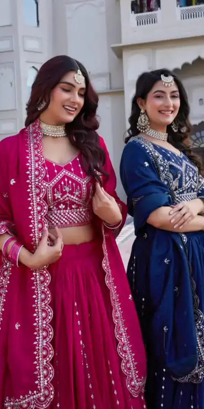 Ram 151 Navy Blue Vichitra Lehenga Choli Perfect for Wedding, Party, Haldi, Mehendi, Eid – . Best Price ₹2649. Delivery 4-6 Working Days. Shop now. | Lehenga, Bollywood Lehenga, Creative Lehenga, Designer Lehenga, Embroidered Lehenga, Party Wear Lehenga