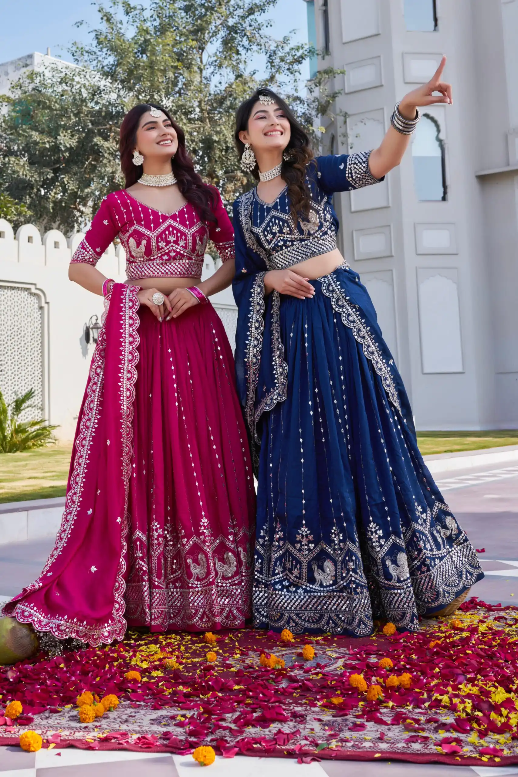 Ram 151 Navy Blue Vichitra Lehenga Choli Perfect for Wedding, Party, Haldi, Mehendi, Eid – . Best Price ₹2649. Delivery 4-6 Working Days. Shop now. | Lehenga, Bollywood Lehenga, Creative Lehenga, Designer Lehenga, Embroidered Lehenga, Party Wear Lehenga