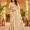 MS 546 Off White in Color Banarasi Silk Zari Work All Over Saree . Available at ₹1649 only. Delivery 4-6 Working Days. Shop now. | Designer Sarees, Embroidered Sarees, Sarees, Bollywood Sarees, Creative Sarees, Ethnic Saree, Modern Digital sarees, Party Wear Sarees