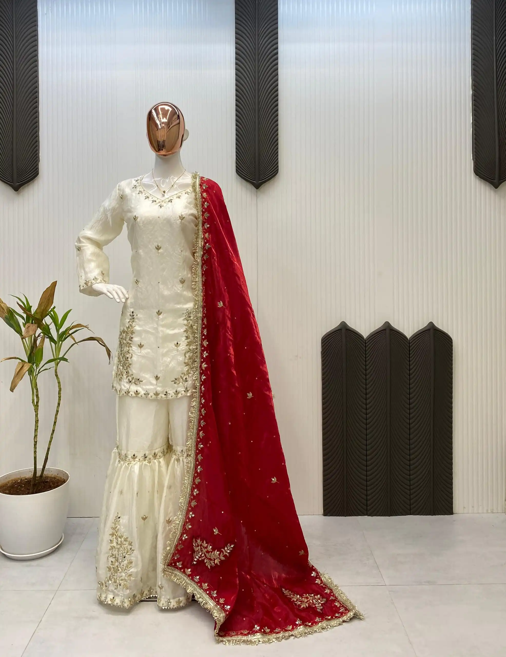 LG 1985 Off White Fandy Salwar Suit with Mirror Work & Embroidery Work. Introductory Price ₹2599. Delivery 4-6 Working Days. Shop now. | Jump Suits, Tops & Bottoms, Track Suits, Salwar suit, Casual Suits, Creative suits, Designer Suits, Palazzo Suits, Party Wear Suits, Patiala Suits, Straight Suits, Trendy Wear