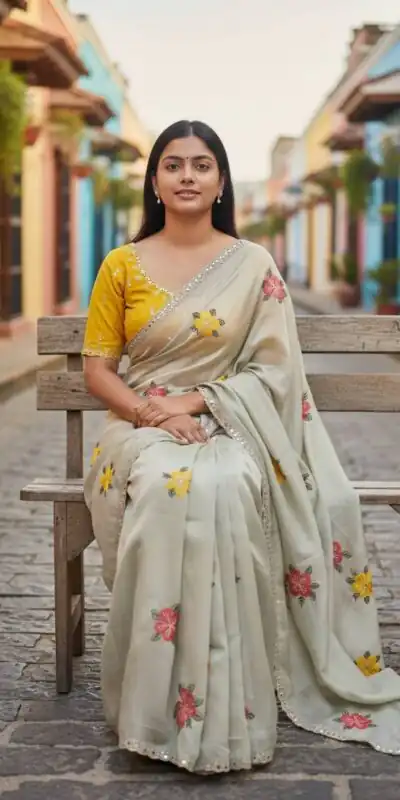 BT 1305 Off White Viscose Rangoli Saree Perfect for Wedding, Party, Family Gatherings, Temple Visit, Diwali – . Get it for ₹1849. Delivery 4-6 Wor | Designer Sarees, Sarees, Bollywood Sarees, Creative Sarees, Embroidered Sarees, Ethnic Saree, Modern Digital sarees, Party Wear Sarees