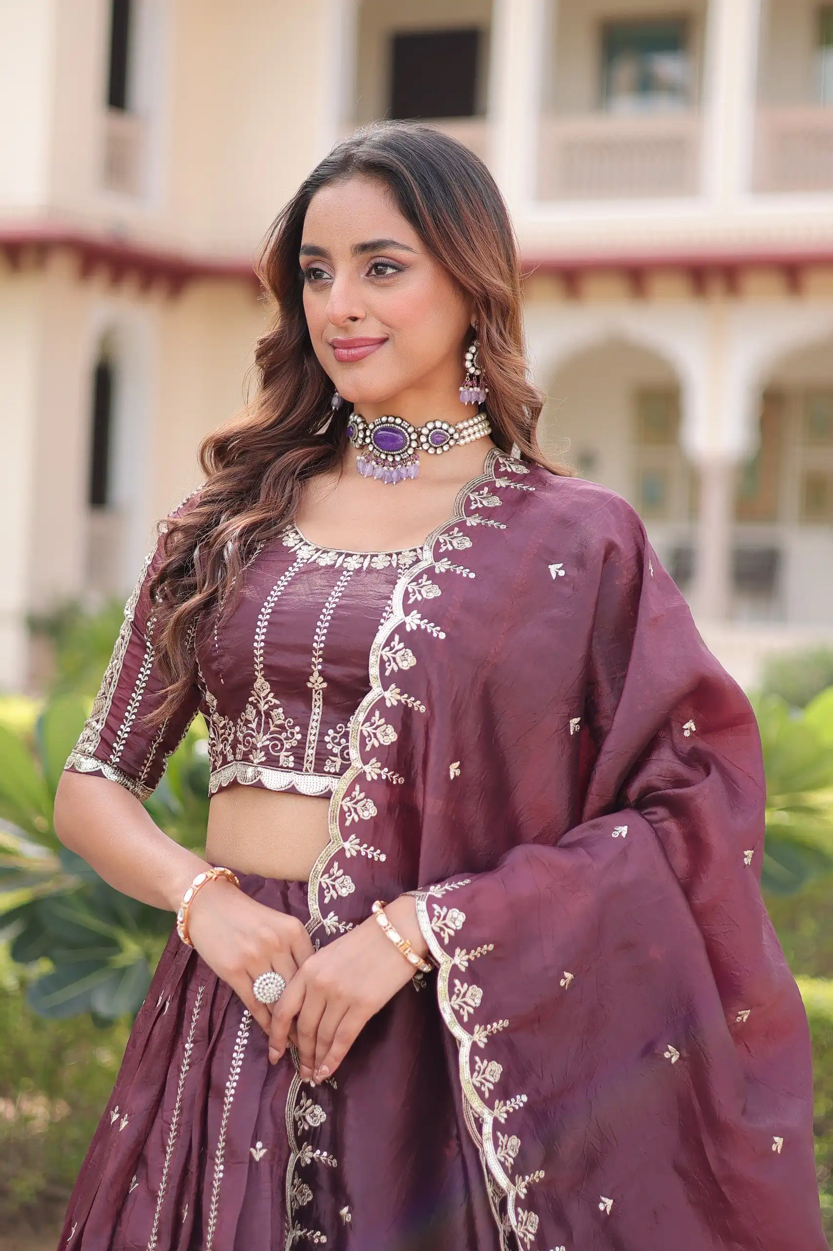 KA 5056 Onion Gold Crush Lehenga Choli with Embroidery Work & Zari Work. Best Price ₹2599. Delivery 4-6 Working Days. Shop now. | Lehenga, Bollywood Lehenga, Creative Lehenga, Designer Lehenga, Embroidered Lehenga, Party Wear Lehenga