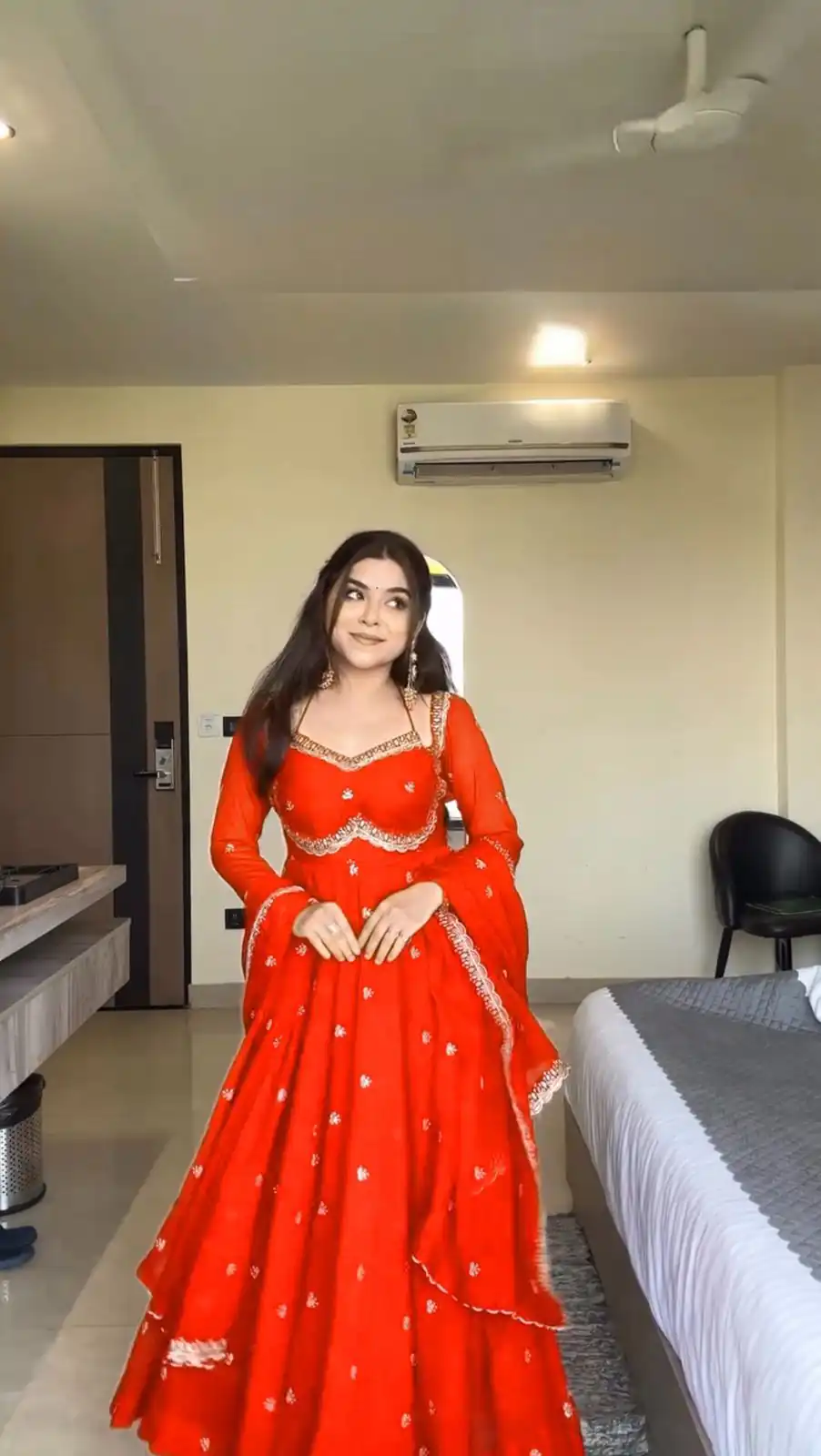 MF 1003 Orange Georgette Gown. Perfect for Wedding, Party, Pongal, Bridal Wear, Anniversary – Affordable Price ₹1799. Delivery 4-6 Working Days. Shop now. | Gowns, Bollywood Gowns, Creative Gowns, Designer Gowns, Embroidered Gowns, Party Wear Gowns