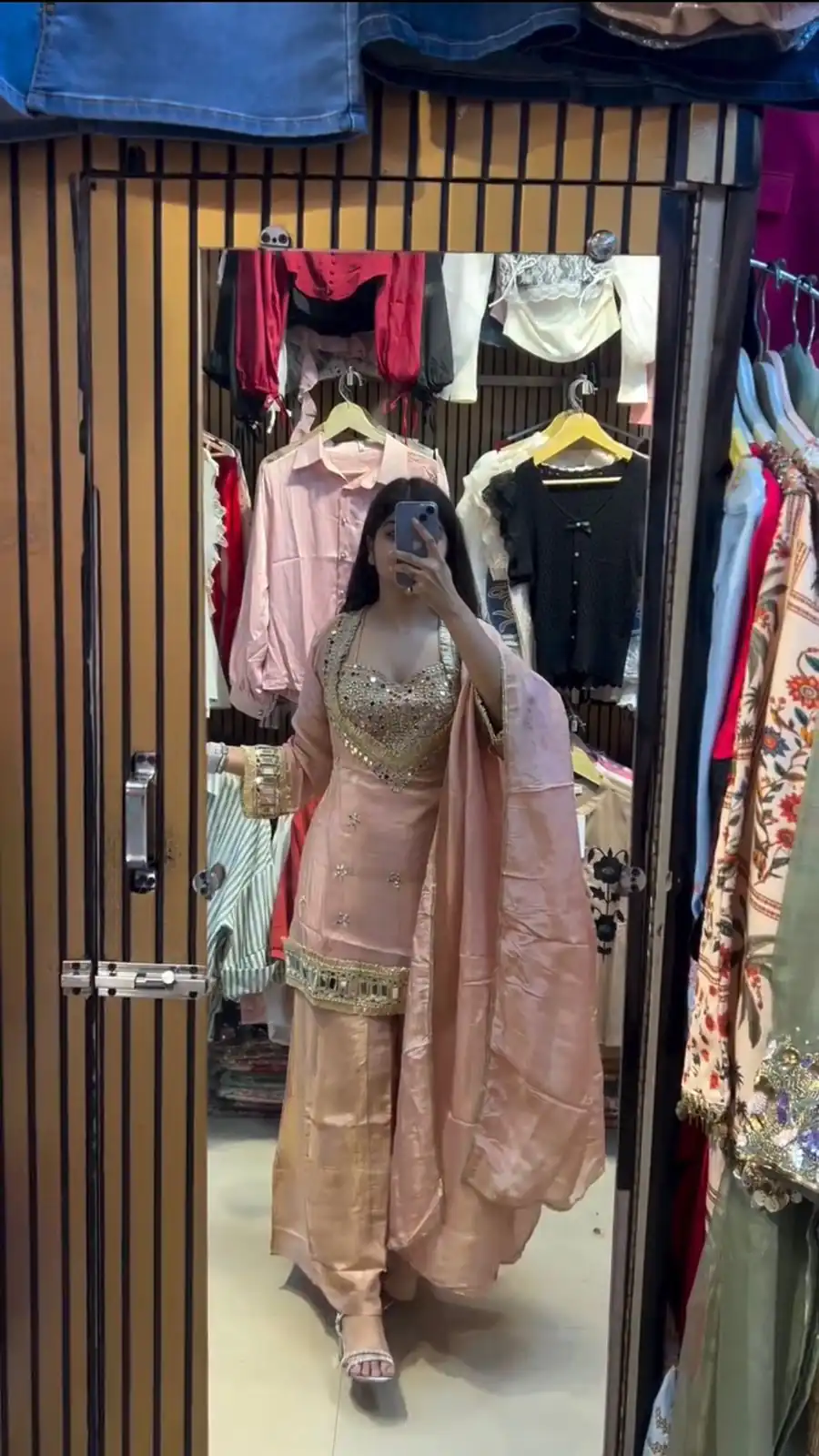 LG 2015 Peach Cosmos Salwar Suit Perfect for Wedding, Party, Karwa Chauth, Eid, Holi – . Exclusive Offer ₹2099. Delivery 4-6 Working Days. Shop now. | Jump Suits, Salwar suit, Casual Suits, Creative suits, Designer Suits, Palazzo Suits, Party Wear Suits, Patiala Suits, Straight Suits