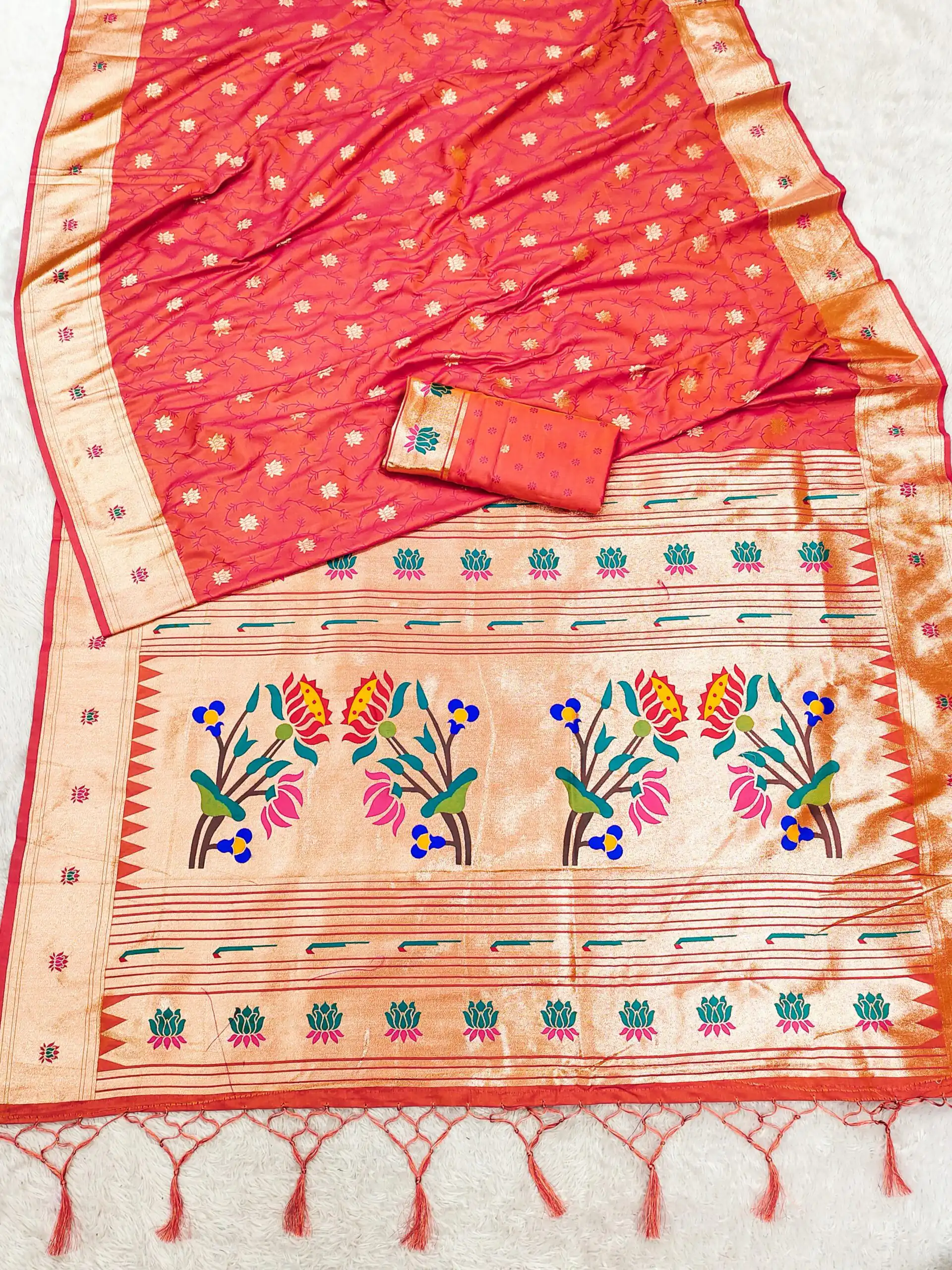 MB 2 Peach Paithani Silk Saree with Lace Work & Zari Work. Introductory Price ₹2049. Delivery 4-6 Working Days. Shop now. | Designer Sarees, Sarees, Bollywood Sarees, Creative Sarees, Embroidered Sarees, Ethnic Saree, Modern Digital sarees, Party Wear Sarees