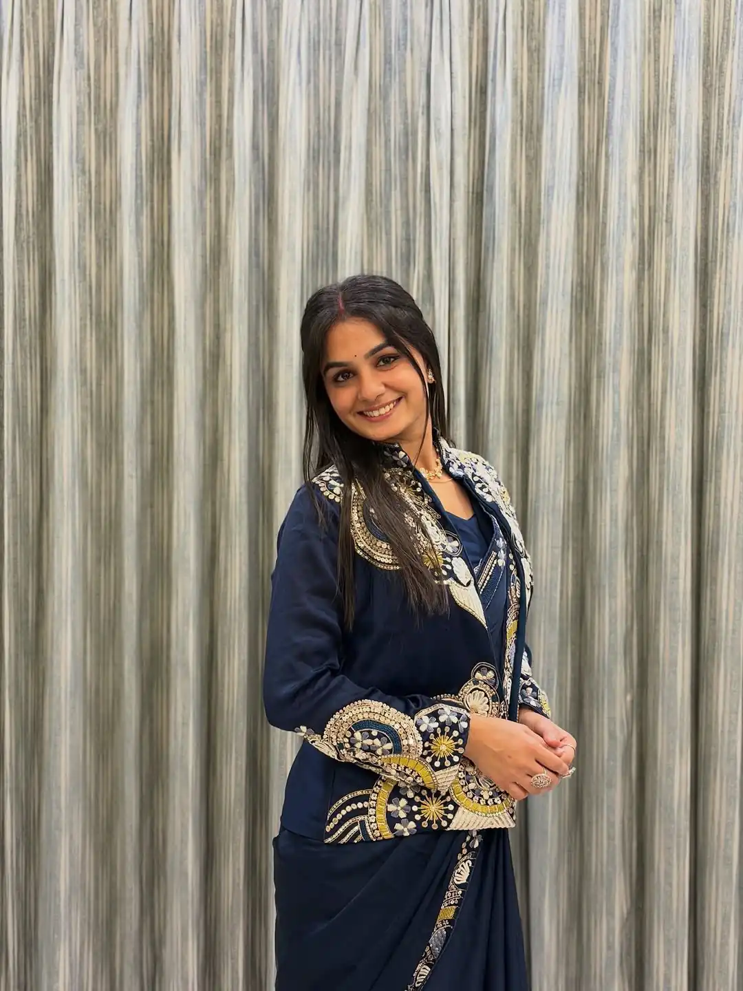 BE 433 Peacock Blue Color French Crape Saree with Embroidery Work. Best Price ₹2099. Delivery 4-6 Working Days. Shop now. | Designer Sarees, Sarees, Bollywood Sarees, Creative Sarees, Embroidered Sarees, Ethnic Saree, Modern Digital sarees, Party Wear Sarees