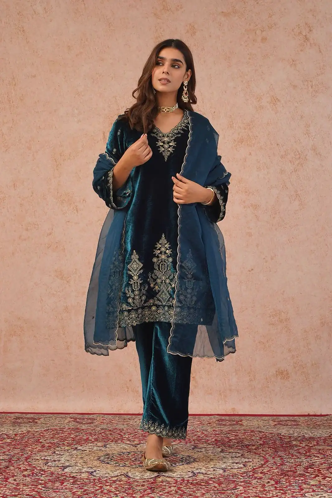 KD 1547 Peacock Blue Viscose Velvet Salwar Suit with Designer Work. Special Price ₹2099. Delivery 4-6 Working Days. Shop now. | Jump Suits, Tops & Bottoms, Track Suits, Salwar suit, Casual Suits, Creative suits, Designer Suits, Palazzo Suits, Party Wear Suits, Patiala Suits, Straight Suits, Trendy Wear