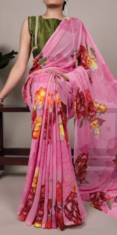 YNF 7009 Pink Chiffon Saree with Lace Work. Wedding, Party, Festive, Events, Exclusive Offer ₹1749. Delivery 4-6 Working Days. Shop now. | Designer Sarees, Sarees, Bollywood Sarees, Creative Sarees, Embroidered Sarees, Ethnic Saree, Modern Digital sarees, Party Wear Sarees