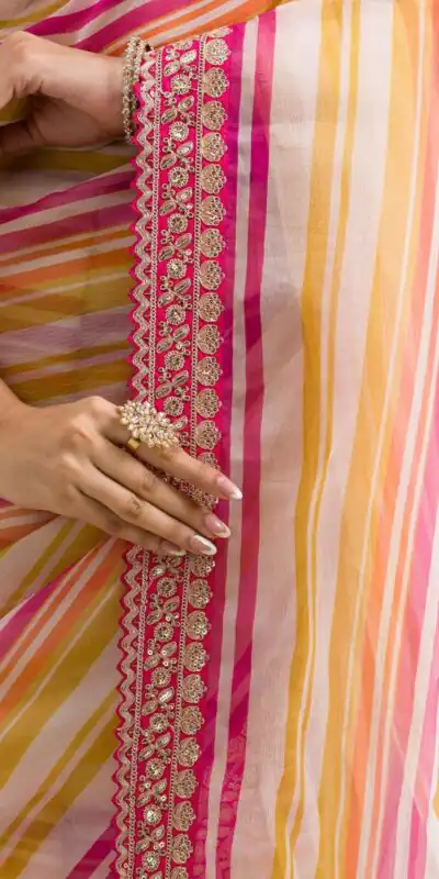 ANX Ritika Pink Chinon Silk Saree Perfect for Wedding, Party, Sangeet, Reception, Onam – . Special Price ₹1899. Delivery 4-6 Working Days. Shop now. | Sarees, Bollywood Sarees, Creative Sarees, Designer Sarees, Embroidered Sarees, Ethnic Saree, Modern Digital sarees, Party Wear Sarees