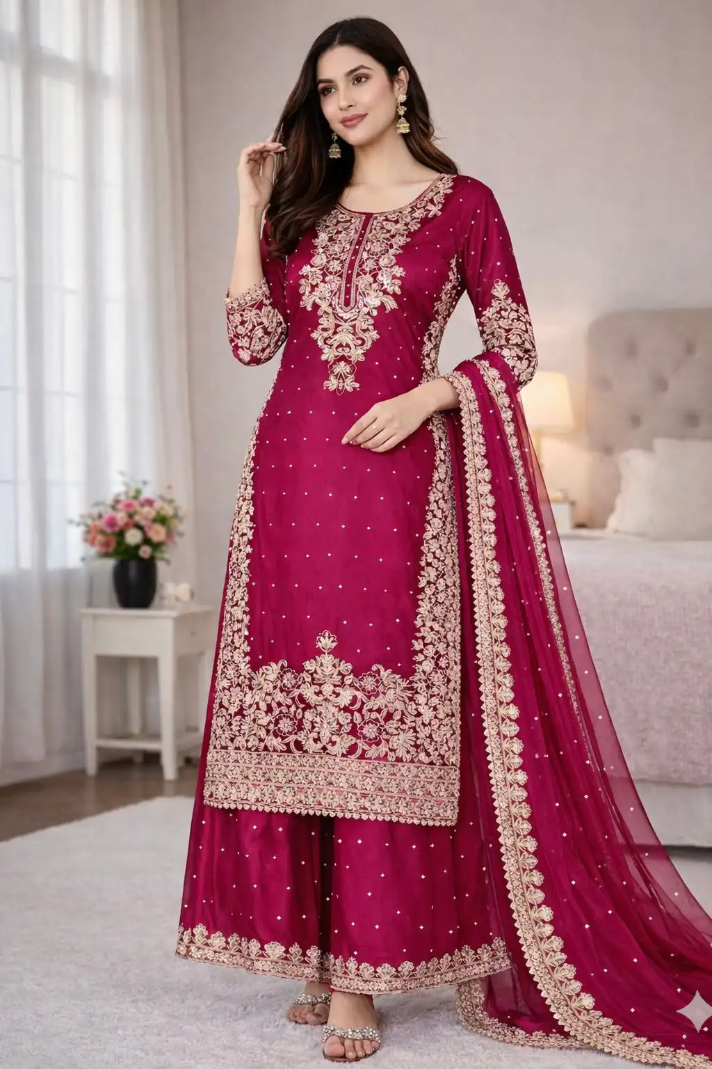 SSR 535 Pink Color in Organza Silk Embroidery Work Salwar Suit . Available at ₹2399 only. Delivery 4-6 Working Days. Shop now. | Jump Suits, Tops & Bottoms, Track Suits, Salwar suit, Casual Suits, Creative suits, Designer Suits, Palazzo Suits, Party Wear Suits, Patiala Suits, Straight Suits, Trendy Wear