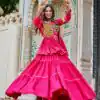 Ram 120 Pink in Pure Cotton Mirror Work & Gamthi Work Lehenga Choli . Exclusive Offer ₹3049. Delivery 4-6 Working Days. Shop now. | Lehenga, Bollywood Lehenga, Creative Lehenga, Designer Lehenga, Embroidered Lehenga, Party Wear Lehenga