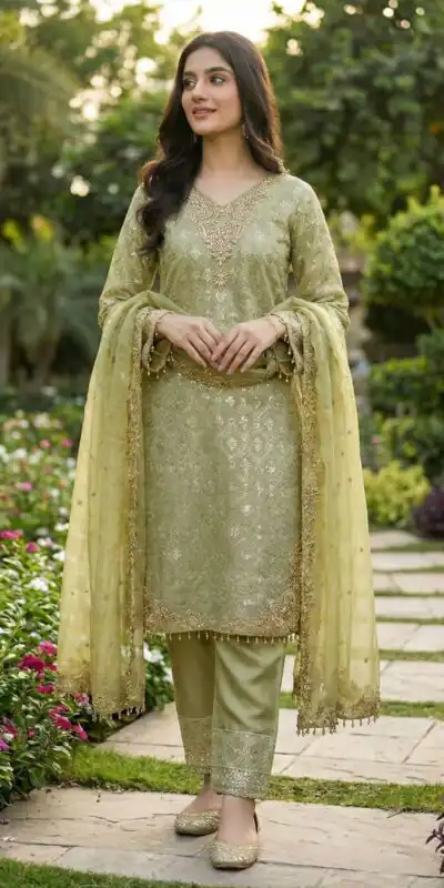 ZSR 3158 Pista in Organza Silk Lace Work & Embroidery Work Salwar Suit . Get it for ₹2399. Delivery 4-6 Working Days. Shop now. | Jump Suits, Tops & Bottoms, Track Suits, Salwar suit, Casual Suits, Creative suits, Designer Suits, Palazzo Suits, Party Wear Suits, Patiala Suits, Straight Suits, Trendy Wear