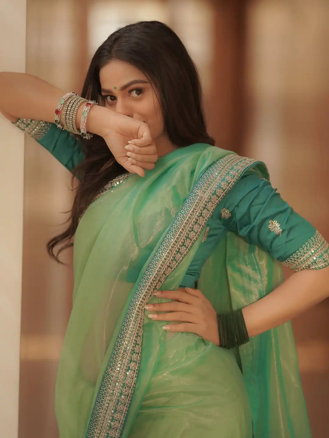 JR 657 Pista with Sequins Work & Embroidery Work Twill Net Saree . Exclusive Offer ₹1599. Delivery 4-6 Working Days. Shop now. | Sarees, Bollywood Sarees, Creative Sarees, Designer Sarees, Embroidered Sarees, Ethnic Saree, Modern Digital sarees, Party Wear Sarees