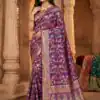 MS 546 Purple in Color Banarasi Silk Zari Work All Over Saree . Available at ₹1649 only. Delivery 4-6 Working Days. Shop now. | Designer Sarees, Embroidered Sarees, Sarees, Bollywood Sarees, Creative Sarees, Ethnic Saree, Modern Digital sarees, Party Wear Sarees