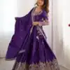 MF TAJ 1003 Purple in Color Chinon Silk Embroidery Work Lehenga Choli . Get it for ₹1949. Delivery 4-6 Working Days. Shop now. | Lehenga, Bollywood Lehenga, Creative Lehenga, Designer Lehenga, Embroidered Lehenga, Party Wear Lehenga