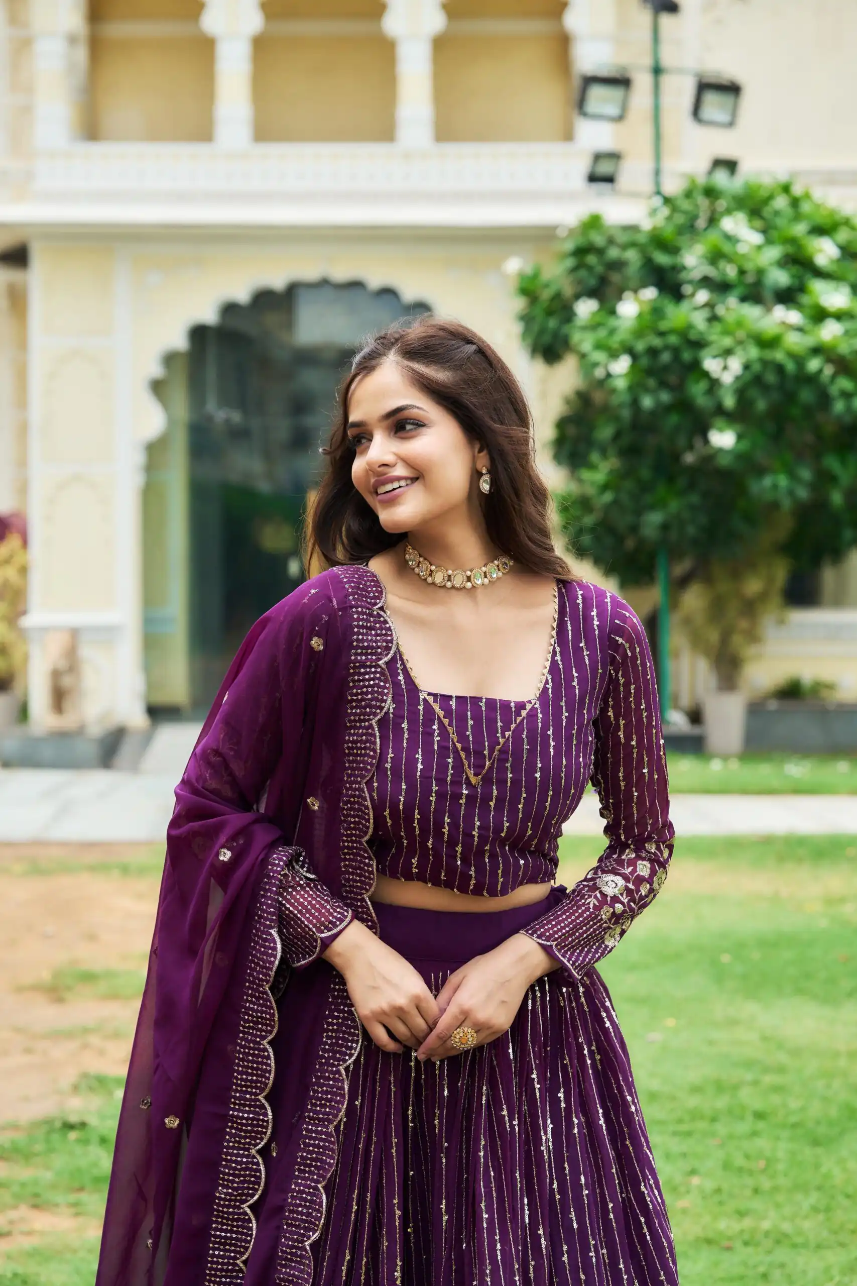 Ram 051 Purple Color Fox Georgette Lehenga Choli with Embroidery Work. Festive Deal ₹2649. Delivery 4-6 Working Days. Shop now. | Lehenga, Bollywood Lehenga, Creative Lehenga, Designer Lehenga, Embroidered Lehenga, Party Wear Lehenga