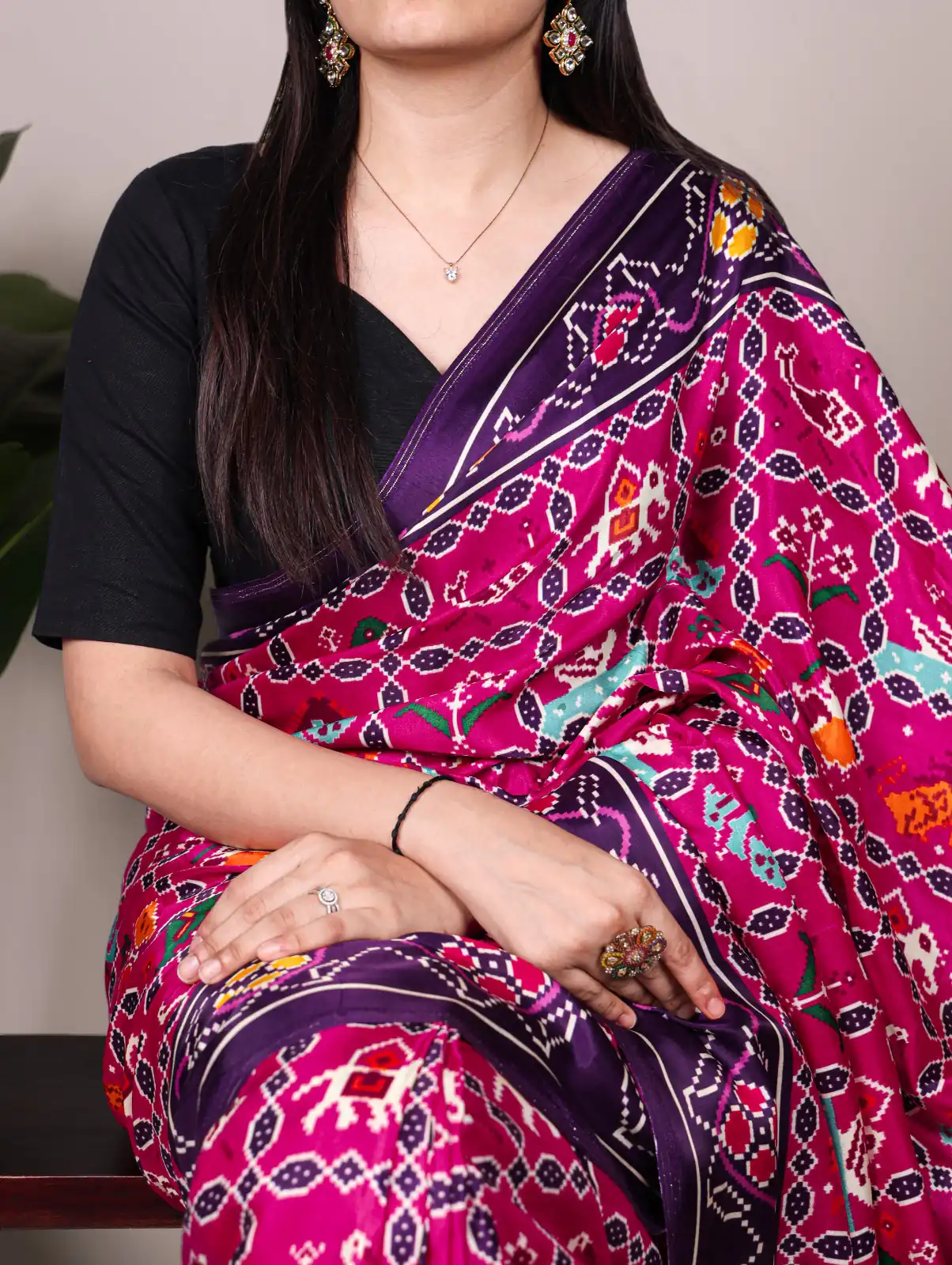 YNF 7801 Purple Gaji Silk Saree with Patola Print. Wedding, Party, Festive, Events, Best Price ₹2999. Delivery 4-6 Working Days. Shop now. | Sarees, Bollywood Sarees, Creative Sarees, Designer Sarees, Embroidered Sarees, Ethnic Saree, Modern Digital sarees, Party Wear Sarees