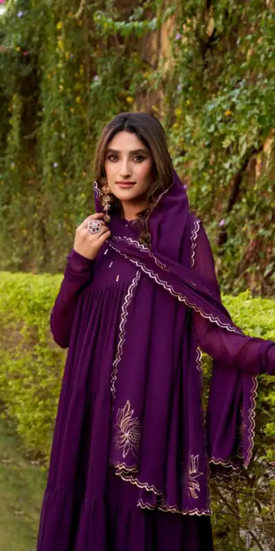 YNF 5001 Purple in White Marbel. Designer Work Salwar Suit Wedding, Party, Festive, Events, Best Price ₹2599. Delivery 4-6 Working Days. Shop now. | Jump Suits, Salwar suit, Casual Suits, Creative suits, Designer Suits, Palazzo Suits, Party Wear Suits, Patiala Suits, Straight Suits