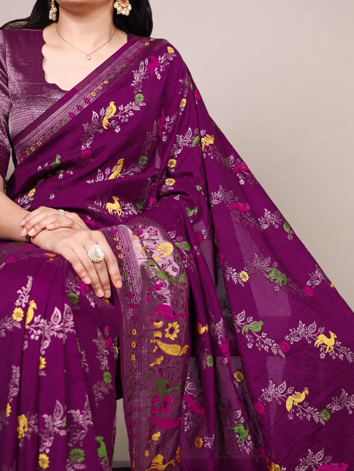YNF 7907 Purple Nylon Weaving Work Saree Perfect for Wedding, Party, Baby Shower, Holi, Ethnic Day – . Available at ₹2149 only. Delivery 4-6 Working Da | Sarees, Bollywood Sarees, Creative Sarees, Designer Sarees, Embroidered Sarees, Ethnic Saree, Modern Digital sarees, Party Wear Sarees