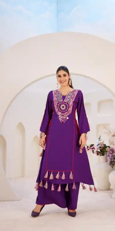 KD 1516 Purple Rayon Thread With Real Mirror Work Salwar Suit. Wedding, Party, Festive, Events, Best Price ₹1999. Delivery 4-6 Working Days. Shop now. | Jump Suits, Tops & Bottoms, Track Suits, Salwar suit, Casual Suits, Creative suits, Designer Suits, Palazzo Suits, Party Wear Suits, Patiala Suits, Straight Suits, Trendy Wear