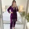 BE 423 Purple Velvet Salwar Suit with Embroidery Work & Mirror Work. Now at just ₹1849. Delivery 4-6 Working Days. Shop now. | Jump Suits, Tops & Bottoms, Track Suits, Salwar suit, Casual Suits, Creative suits, Designer Suits, Palazzo Suits, Party Wear Suits, Patiala Suits, Straight Suits, Trendy Wear