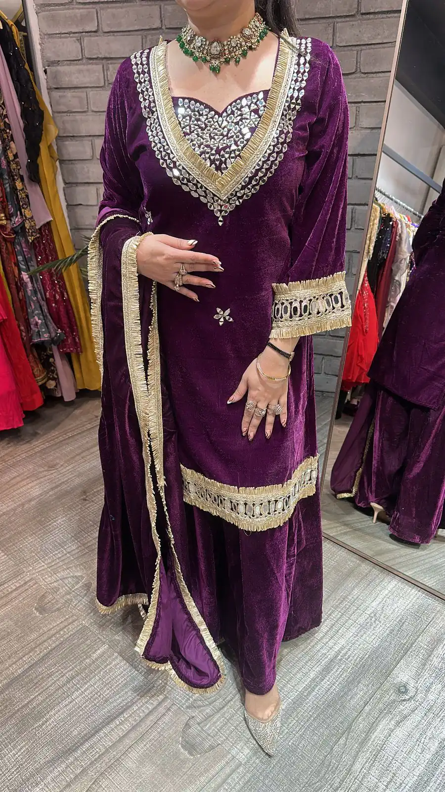LG 2044 Purple in Velvet Mirror Work & Embroidery Work Salwar Suit . Best Price ₹2599. Delivery 4-6 Working Days. Shop now. | Jump Suits, Tops & Bottoms, Track Suits, Salwar suit, Casual Suits, Creative suits, Designer Suits, Palazzo Suits, Party Wear Suits, Patiala Suits, Straight Suits, Trendy Wear