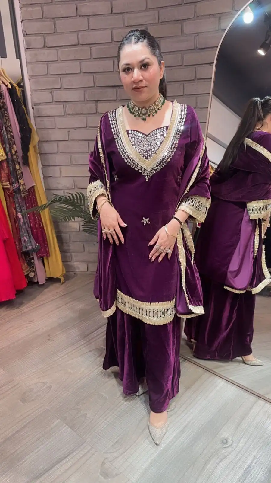 LG 2044 Purple in Velvet Mirror Work & Embroidery Work Salwar Suit . Best Price ₹2599. Delivery 4-6 Working Days. Shop now. | Jump Suits, Tops & Bottoms, Track Suits, Salwar suit, Casual Suits, Creative suits, Designer Suits, Palazzo Suits, Party Wear Suits, Patiala Suits, Straight Suits, Trendy Wear