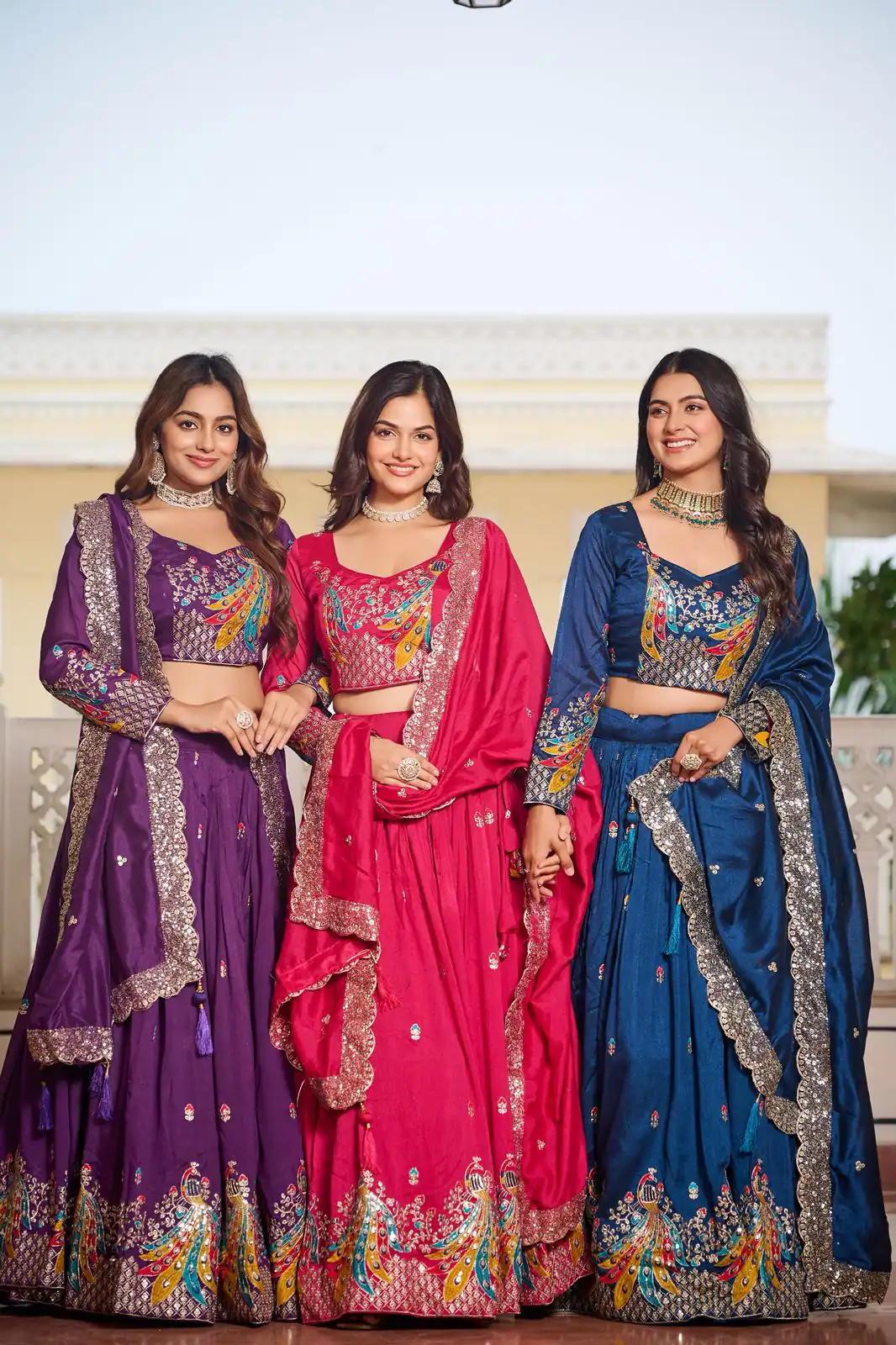 Ram 113 Purple Color Vichitra Lehenga Choli with Embroidery Work. Exclusive Offer ₹3099. Delivery 4-6 Working Days. Shop now. | Lehenga, Bollywood Lehenga, Creative Lehenga, Designer Lehenga, Embroidered Lehenga, Party Wear Lehenga