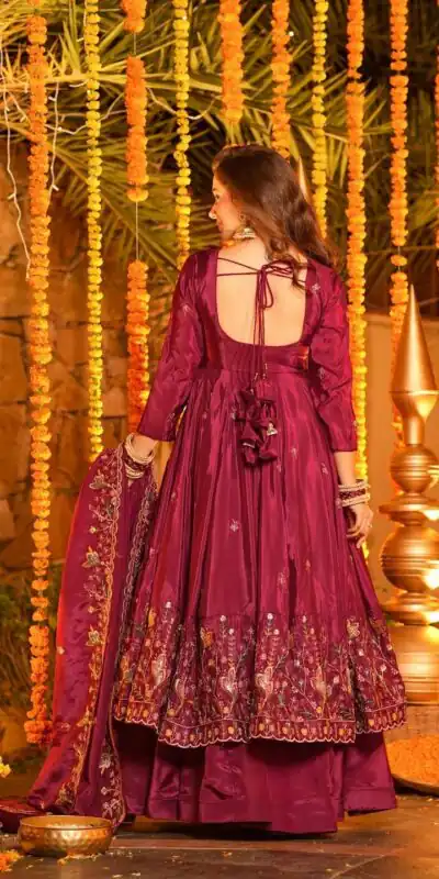 KD 1556 Rani Pink Natural Crap Silk Salwar Suit Perfect for Wedding, Party, Karwa Chauth, Raksha Bandhan, Engagement – . Grab it for ₹2549. Delive | Jump Suits, Salwar suit, Casual Suits, Creative suits, Designer Suits, Palazzo Suits, Party Wear Suits, Patiala Suits, Straight Suits