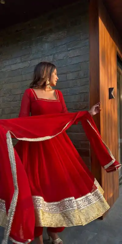 RTC 5961 Red in Color Blooming Georgette Lace Work Salwar Suit . Wedding, Party, Festive Grab it for ₹3049. Delivery 4-6 Working Days. Shop now. | Jump Suits, Tops & Bottoms, Track Suits, Salwar suit, Casual Suits, Creative suits, Designer Suits, Palazzo Suits, Party Wear Suits, Patiala Suits, Straight Suits, Trendy Wear