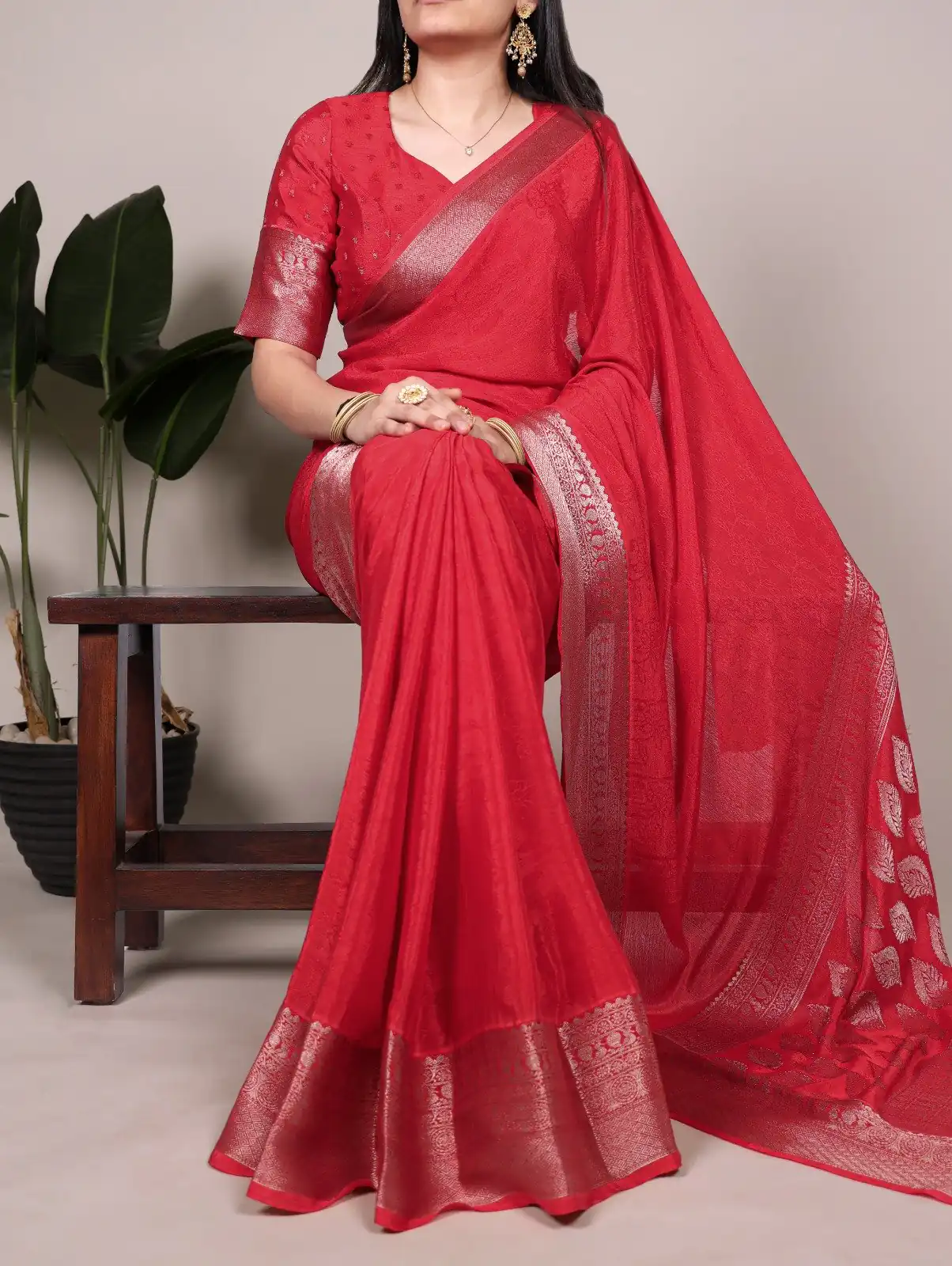 YNF 7916 Red Chinon Saree with Zari Work. Wedding, Party, Festive, Events Festive Deal ₹1699. Delivery 4-6 Working Days. Shop now. | Designer Sarees, Sarees, Bollywood Sarees, Creative Sarees, Embroidered Sarees, Ethnic Saree, Modern Digital sarees, Party Wear Sarees