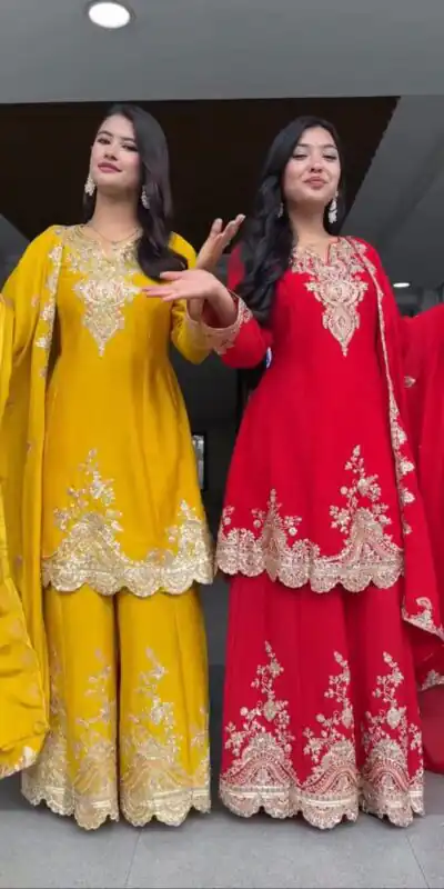 KD 1542 Red in Color Faux Georgette Thread Embroidery Salwar Suit . Festive Deal ₹2399. Delivery 4-6 Working Days. Shop now. | Jump Suits, Tops & Bottoms, Track Suits, Salwar suit, Casual Suits, Creative suits, Designer Suits, Palazzo Suits, Party Wear Suits, Patiala Suits, Straight Suits, Trendy Wear