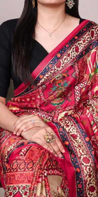 YNF 7801 Red Gaji Silk Saree with Patola Print. Wedding, Party, Festive, Events, Best Price ₹2999. Delivery 4-6 Working Days. Shop now. | Sarees, Bollywood Sarees, Creative Sarees, Designer Sarees, Embroidered Sarees, Ethnic Saree, Modern Digital sarees, Party Wear Sarees