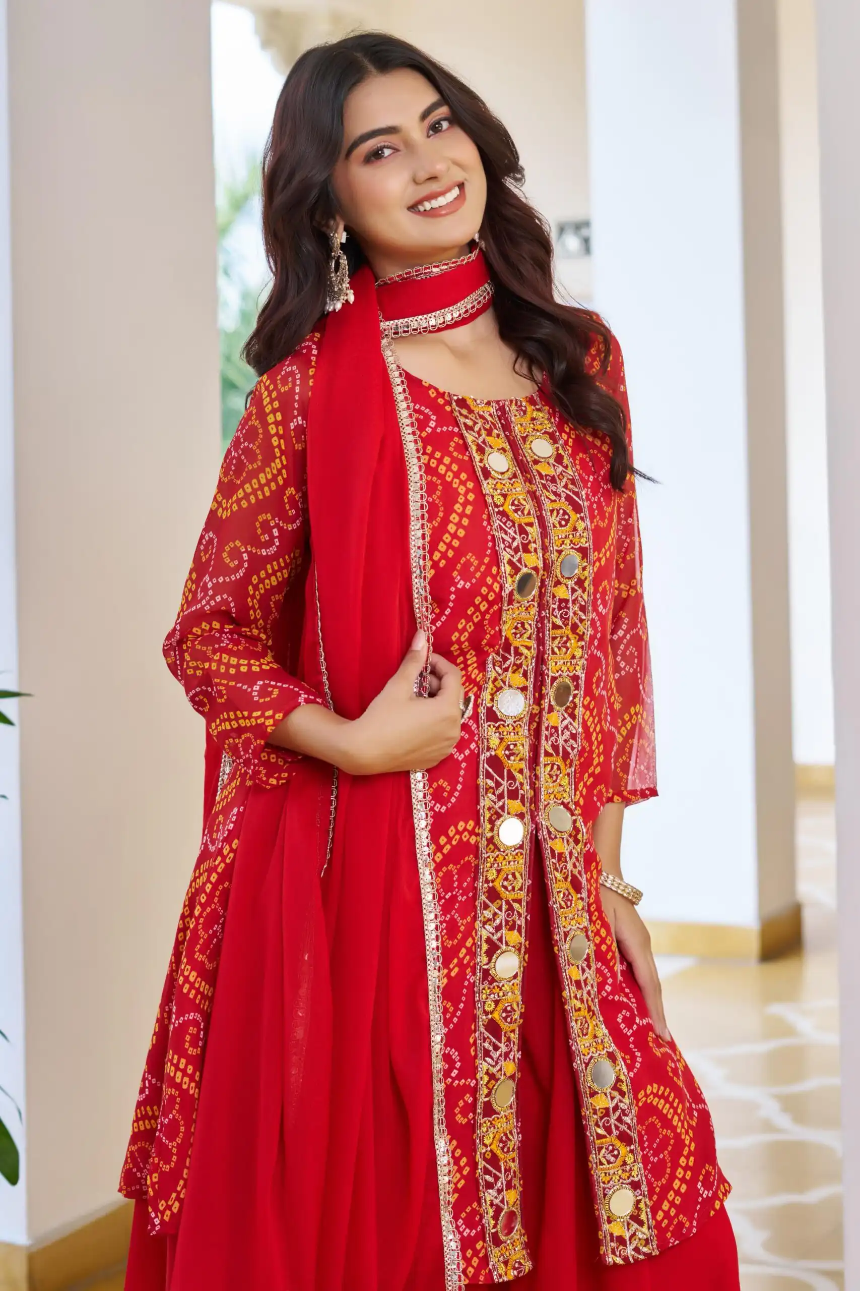 Ram 148 Red in Georgette Badhani print Embroidery Work & Mirror Work Salwar Suit . Exclusive Offer ₹2149. Delivery 4-6 Working Days. Shop now. | Jump Suits, Tops & Bottoms, Track Suits, Salwar suit, Casual Suits, Creative suits, Designer Suits, Palazzo Suits, Party Wear Suits, Patiala Suits, Straight Suits, Trendy Wear