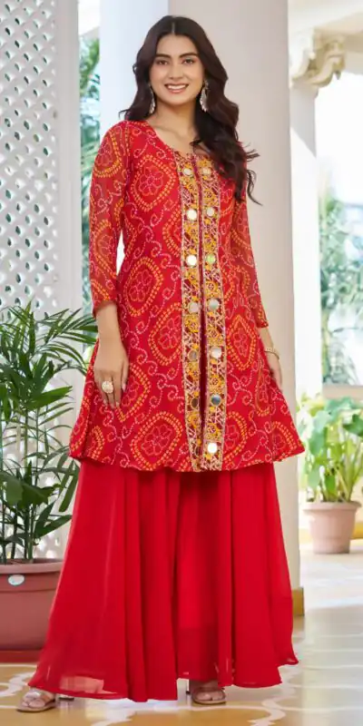 Ram 148 Red in Georgette Badhani print Embroidery Work & Mirror Work Salwar Suit . Exclusive Offer ₹2149. Delivery 4-6 Working Days. Shop now. | Jump Suits, Tops & Bottoms, Track Suits, Salwar suit, Casual Suits, Creative suits, Designer Suits, Palazzo Suits, Party Wear Suits, Patiala Suits, Straight Suits, Trendy Wear