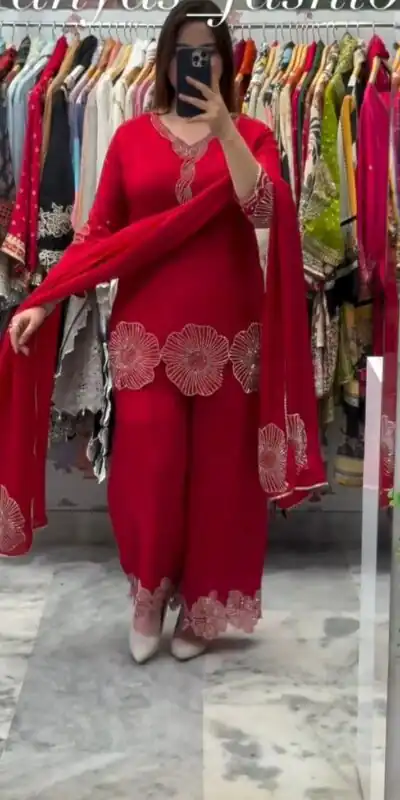 LG 2048 Red in Rangoli Bead Work Salwar Suit . Wedding, Party, Festive, Events, Best Price ₹2049. Delivery 4-6 Working Days. Shop now. | Jump Suits, Tops & Bottoms, Track Suits, Salwar suit, Casual Suits, Creative suits, Designer Suits, Palazzo Suits, Party Wear Suits, Patiala Suits, Straight Suits, Trendy Wear
