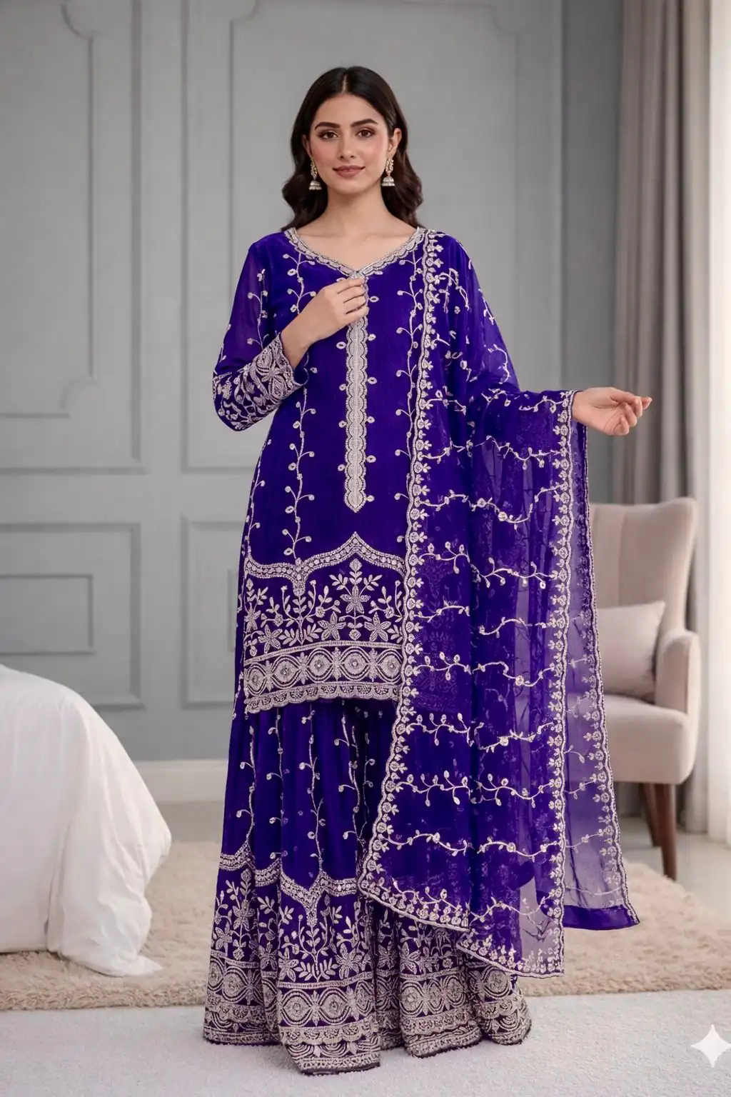 SSR 533 Royal Blue Color Fendy Silk Salwar Suit with Embroidery Work. Affordable Price ₹2149. Delivery 4-6 Working Days. Shop now. | Jump Suits, Salwar suit, Casual Suits, Creative suits, Designer Suits, Palazzo Suits, Party Wear Suits, Patiala Suits, Straight Suits