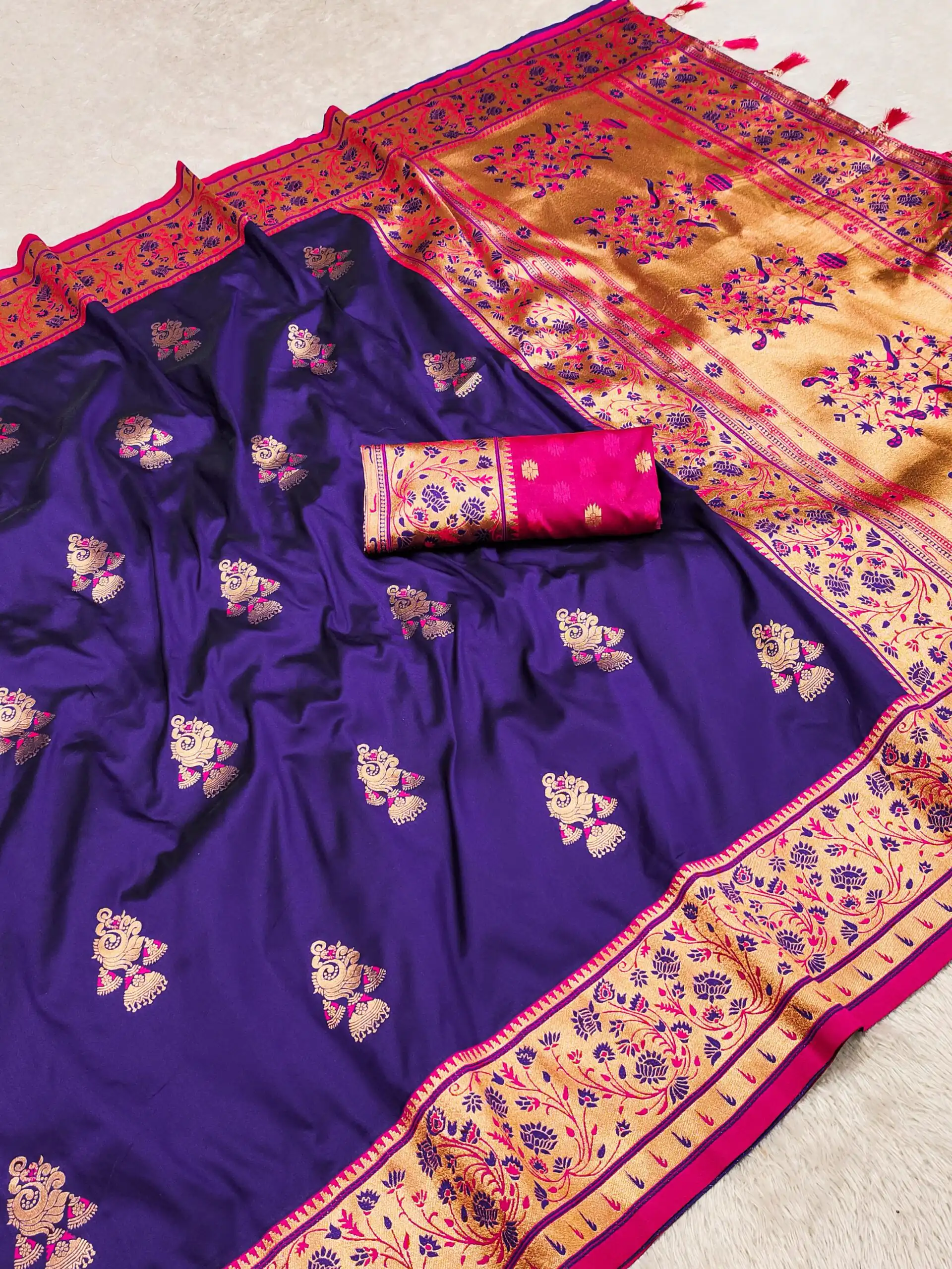 MB 28 Royal Blue Pethani Silk Saree with Zari Work & Lace Work. Wedding, Party, Festive, Events Grab it for ₹2099. Delivery 4-6 Working Days. Shop now. | Sarees, Bollywood Sarees, Creative Sarees, Designer Sarees, Embroidered Sarees, Ethnic Saree, Modern Digital sarees, Party Wear Sarees