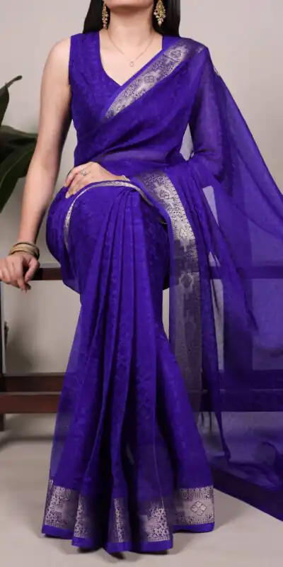 YNF 7911 Royal Blue Poly Shimmer Saree Perfect for Wedding, Party, , Bridal Wear, Temple Visit –. Available at ₹1499 only. Delivery 4-6 Working | Designer Sarees, Sarees, Bollywood Sarees, Creative Sarees, Embroidered Sarees, Ethnic Saree, Modern Digital sarees, Party Wear Sarees
