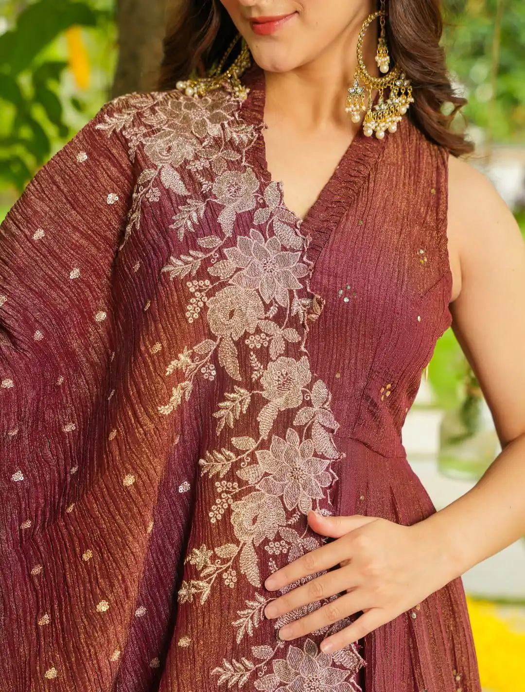 LG 2046 Rust Crunchy Salwar Suit with Embroidery Work. Wedding, Party, Festive, Events, Exclusive Offer ₹2099. Delivery 4-6 Working Days. Shop now. | Jump Suits, Tops & Bottoms, Track Suits, Salwar suit, Casual Suits, Creative suits, Designer Suits, Palazzo Suits, Party Wear Suits, Patiala Suits, Straight Suits, Trendy Wear