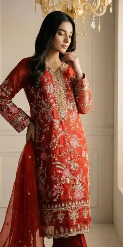 SRK 5321 Rust Crunchy Silk Salwar Suit Perfect for Wedding, Party, Eid, Sangeet, Cultural Events – . Exclusive Offer ₹2499. Delivery 4-6 Working Days. | Jump Suits, Salwar suit, Casual Suits, Creative suits, Designer Suits, Palazzo Suits, Party Wear Suits, Patiala Suits, Straight Suits