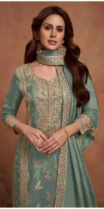 FC 1125 Sea Green Vichitra Salwar Suit with Embroidery Work & Lace Work. Available at ₹3049 only. Delivery 4-6 Working Days. Shop now. | Jump Suits, Tops & Bottoms, Track Suits, Salwar suit, Casual Suits, Creative suits, Designer Suits, Palazzo Suits, Party Wear Suits, Patiala Suits, Straight Suits, Trendy Wear