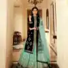 DS LT 7001 Sky Blue Georgette Lehenga Choli Perfect for Wedding, Party, Karwa Chauth, Holi, Baisakhi – . Grab it for ₹2099. Delivery 4-6 Working Days. | Lehenga, Bollywood Lehenga, Creative Lehenga, Designer Lehenga, Embroidered Lehenga, Party Wear Lehenga