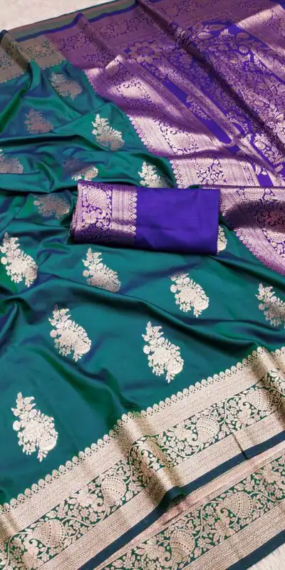 MB 1027 Teal in Banarasi Silk Zari Work & Lace Work Saree . Available at ₹1999 only. Delivery 4-6 Working Days. Shop now. | Designer Sarees, Embroidered Sarees, Sarees, Bollywood Sarees, Creative Sarees, Ethnic Saree, Modern Digital sarees, Party Wear Sarees