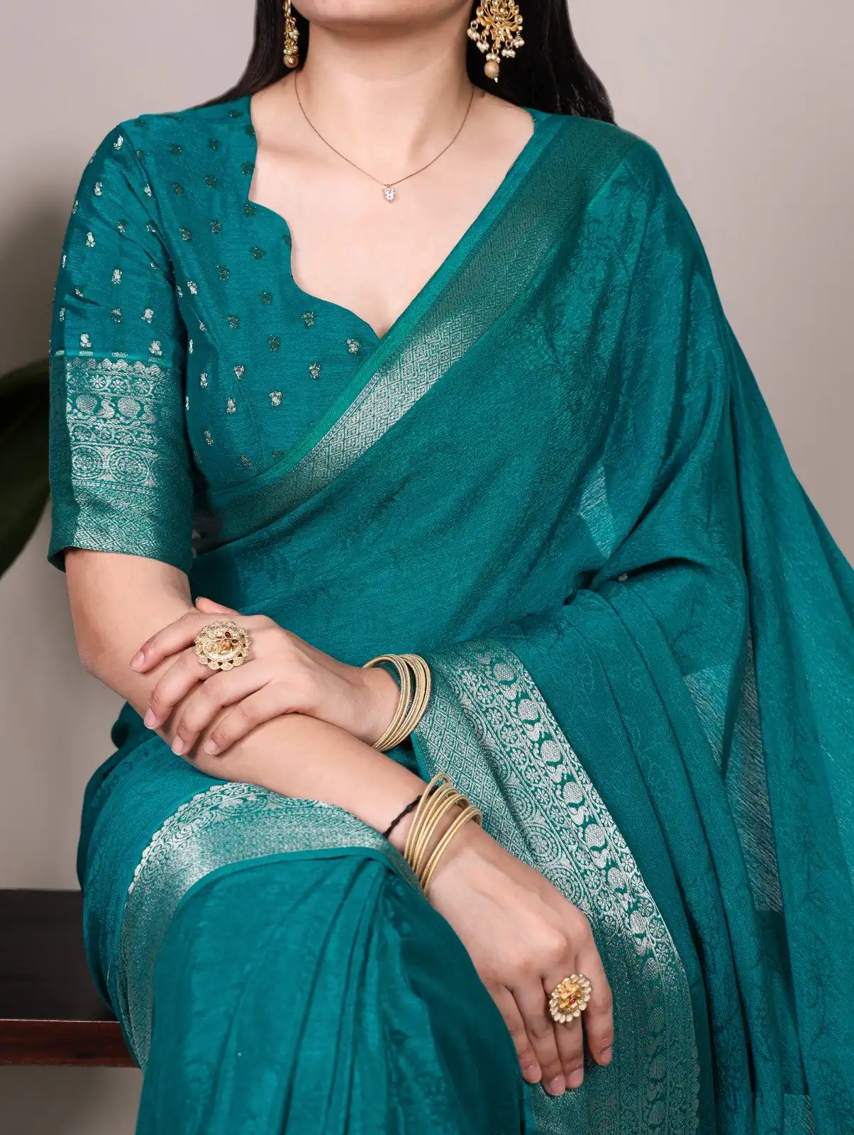 YNF 7916 Teal Chinon Saree with Zari Work. Wedding, Party, Festive, Events Festive Deal ₹1699. Delivery 4-6 Working Days. Shop now. | Designer Sarees, Sarees, Bollywood Sarees, Creative Sarees, Embroidered Sarees, Ethnic Saree, Modern Digital sarees, Party Wear Sarees